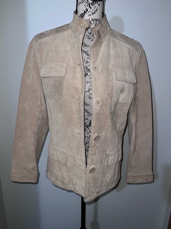 JohnPaulRichard Jackets & Blazers - UNIFORM by John Paul Richard Suede Leather Utility Jacket Tan Small